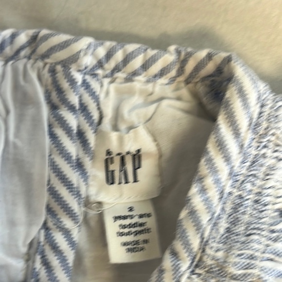 GAP - Blue and White stripe and floral lined Sundress - Picture 2 of 5